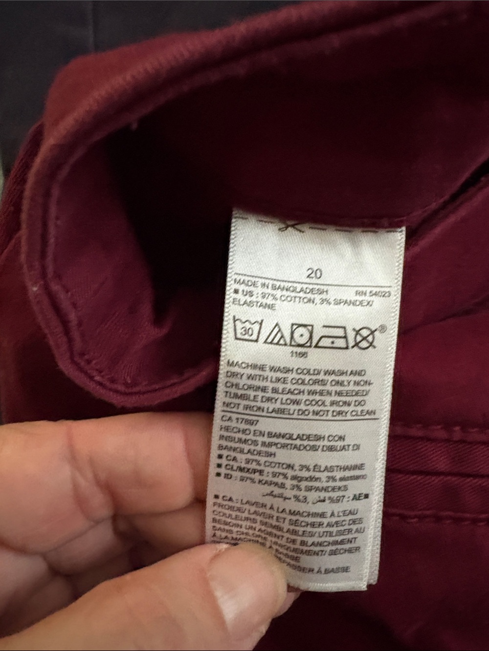 Old Navy Pixie Shorts Trio - Burgundy, Navy, Gray - Picture 3 of 9